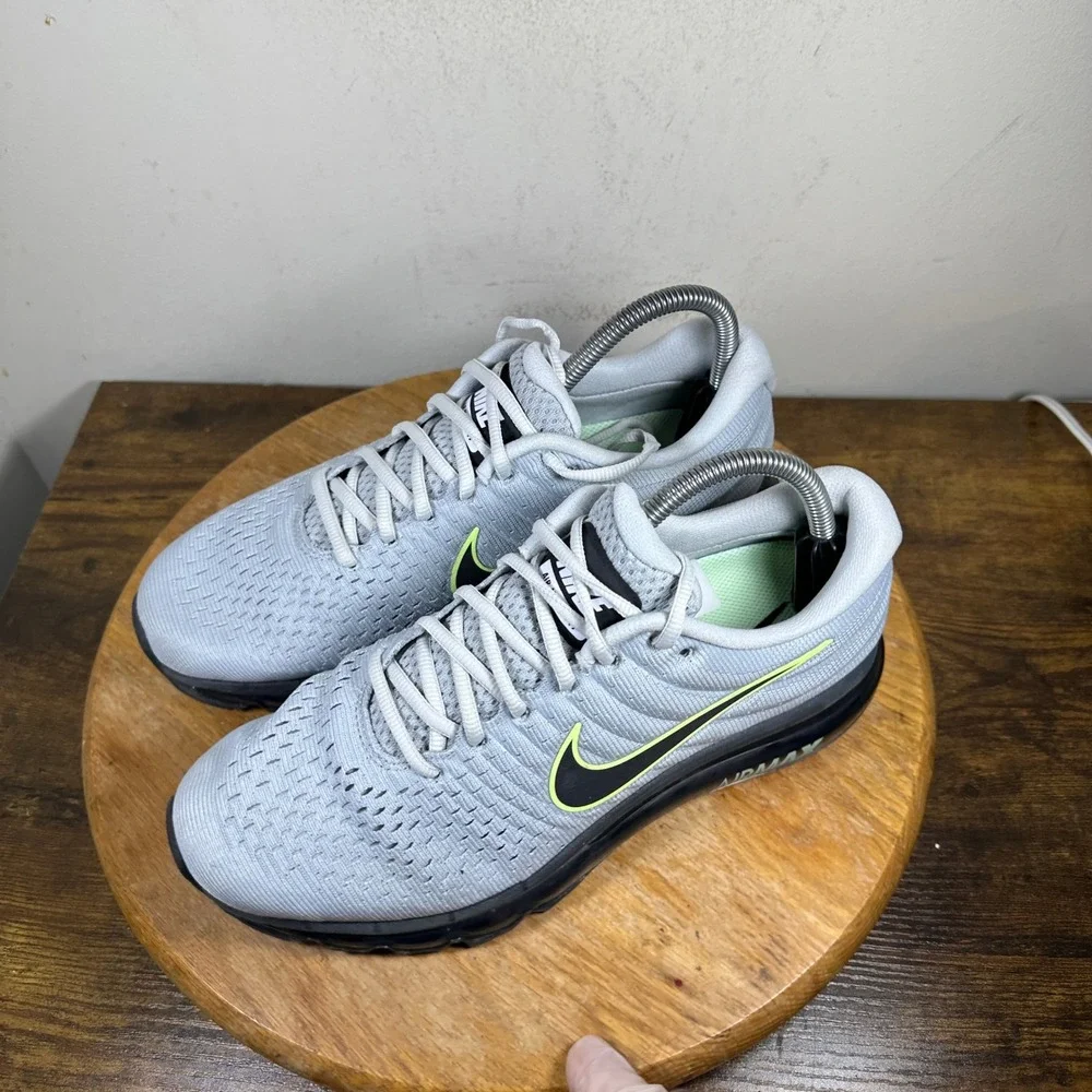 Nike Air Max 2017 Men Shoes Wolf Gray Neon Size 8 849559-012 - Picture 3 of 8
